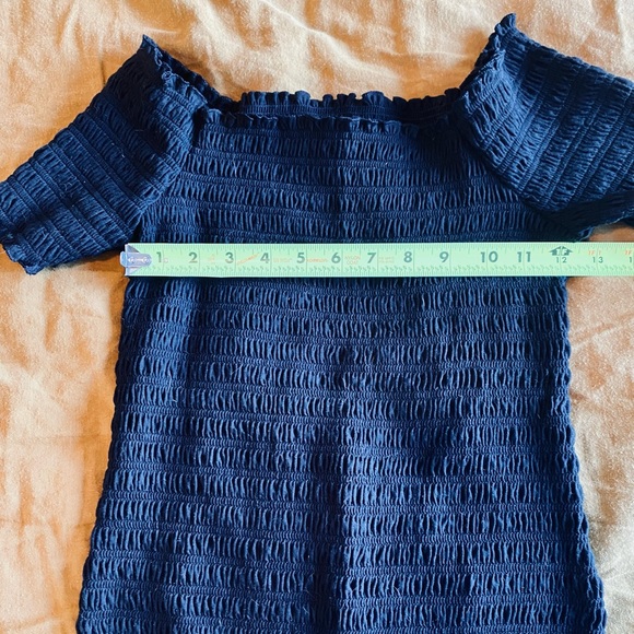 GAP Ruched Off the Shoulder Top (Black) - size XS - Picture 2 of 5